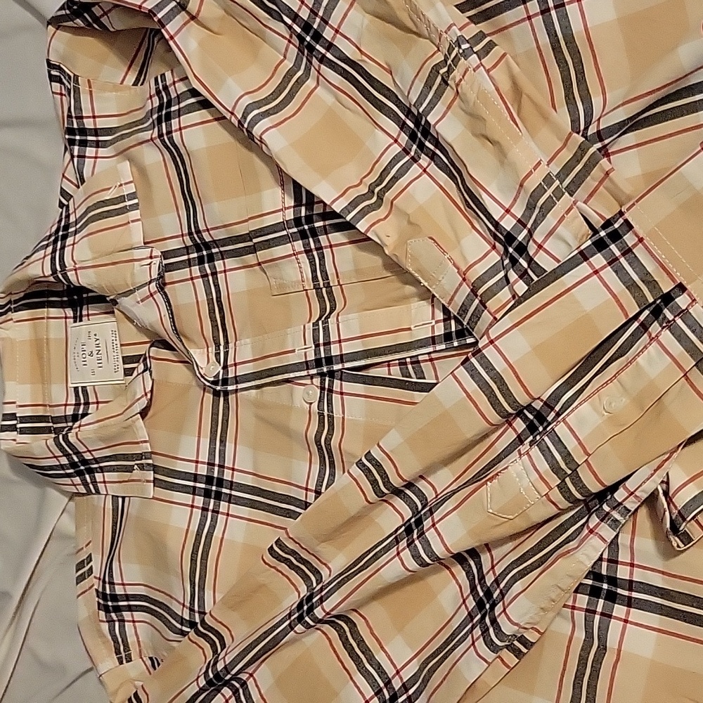 Hope and Henry Plaid mens shirt